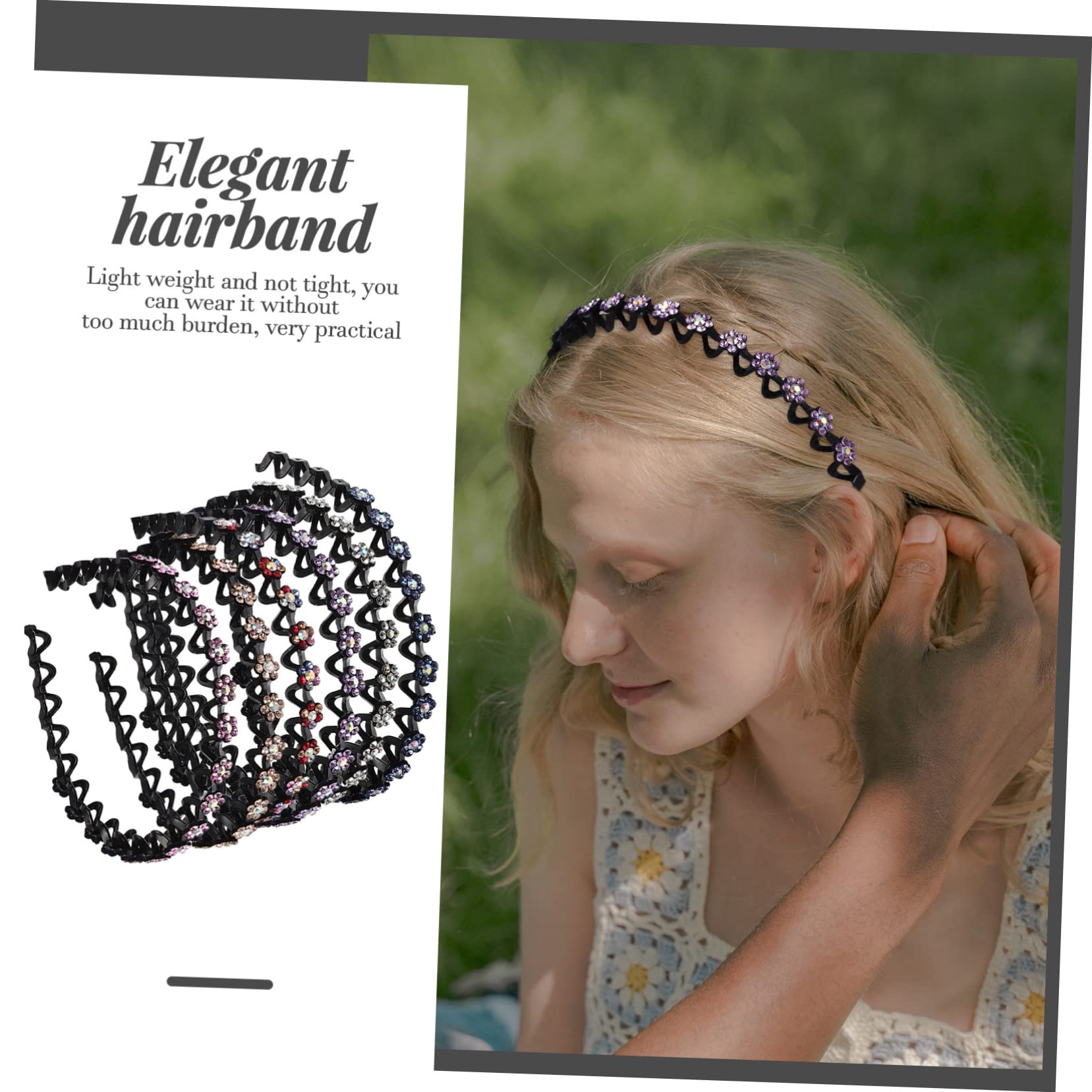 DOITOOL 12stücke Teiliges Mädchen Haarband Mit Funkelnden Strasssteinen Vintage Haarreifen Für Hochzeiten Partys Und Festlichkeiten Geeignet Für Kurze Lange Und Lockige Frisuren
