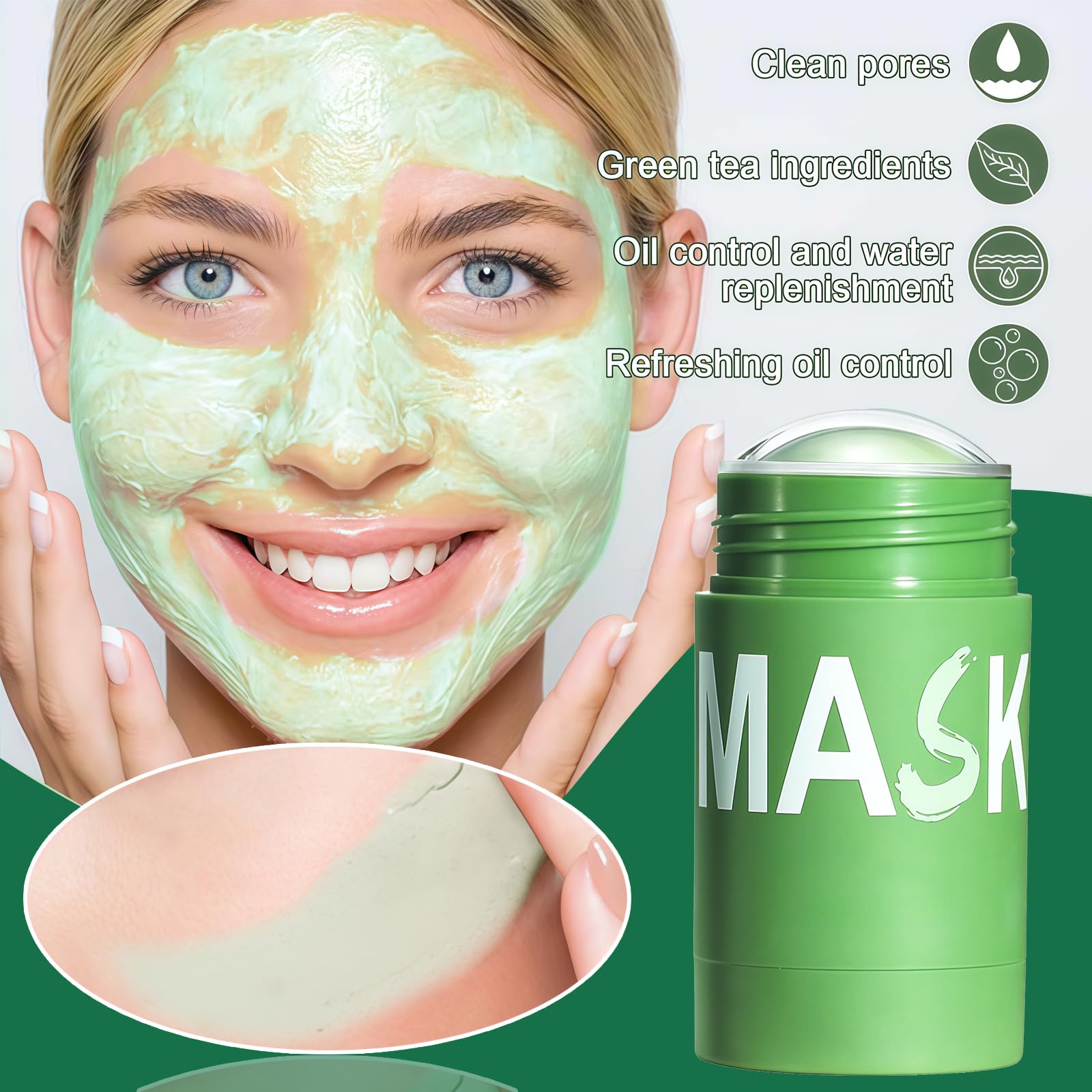 Green Tea Mask Stick, Green Tea Deep Cleanse Mask - Image 3