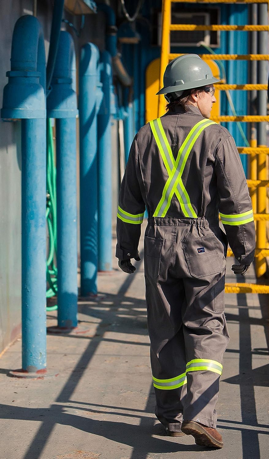 LAPCO FR Flame Resistant Deluxe Coverall, FR Coveralls for Men, 100% 7oz Cotton, Lightweight, Heavy Duty Work Apparel, Meets ATPV HRC CAT ASTM NFPA Safety, CVFRD7NY, 6XL Tall, Navy