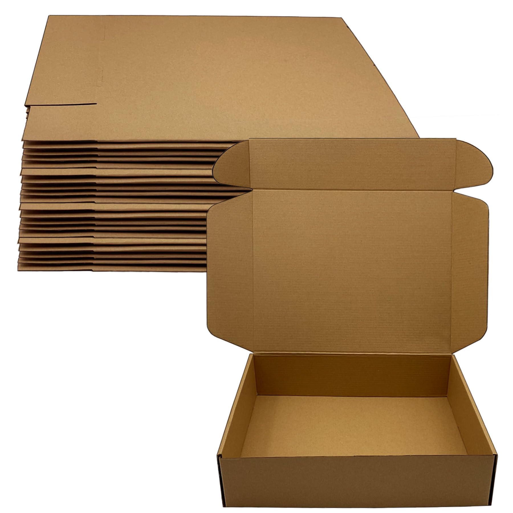 13 x 10 x 3 inch Shipping Boxes Set of 20， Brown Corrugated Cardboard Box Mailer Boxes for Packaging Small Business Shipping，Mailing Boxes Bulk for Birthday Wedding Party Book Literature Gift Giving