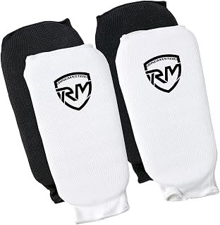 Ringmaster Kids Elastic Shin Pads With Out Instep Leg Guard Cover Kickboxing Karate MMA Thai Martial Arts Training