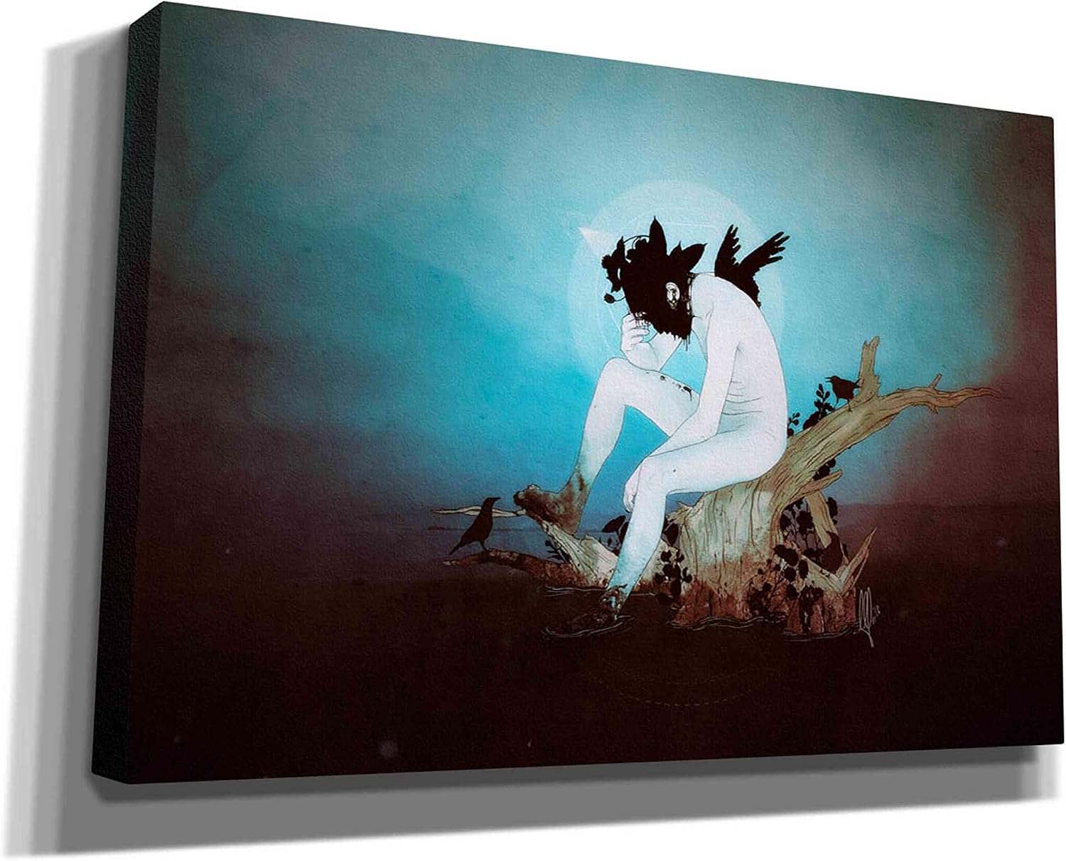 Cortesi Home 'Black Lake' by Mario Sanchez Nevado, Canvas Wall Art, 18"x12"