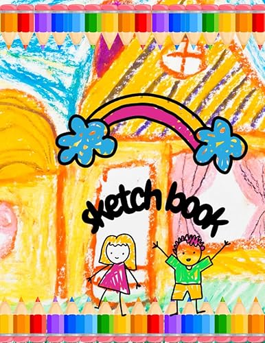 Sketch Book For Kids A4 size drawing notebook 100 pages of blank white sheets and lined "one by one with a" beautiful cover  Large A4 drawing book