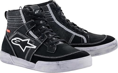 Alpinestars Ageless - Zapatos de motociclista para hombre, color negroblanco, talla 10 de EE. UU