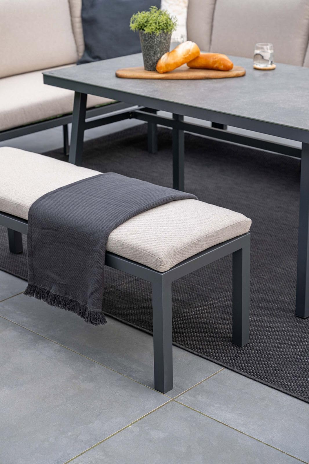 PEGASO Garden Impressions Corsica Lounge Dining Set - 4-TLG. | Aluminium Gartenmöbel wetterfest