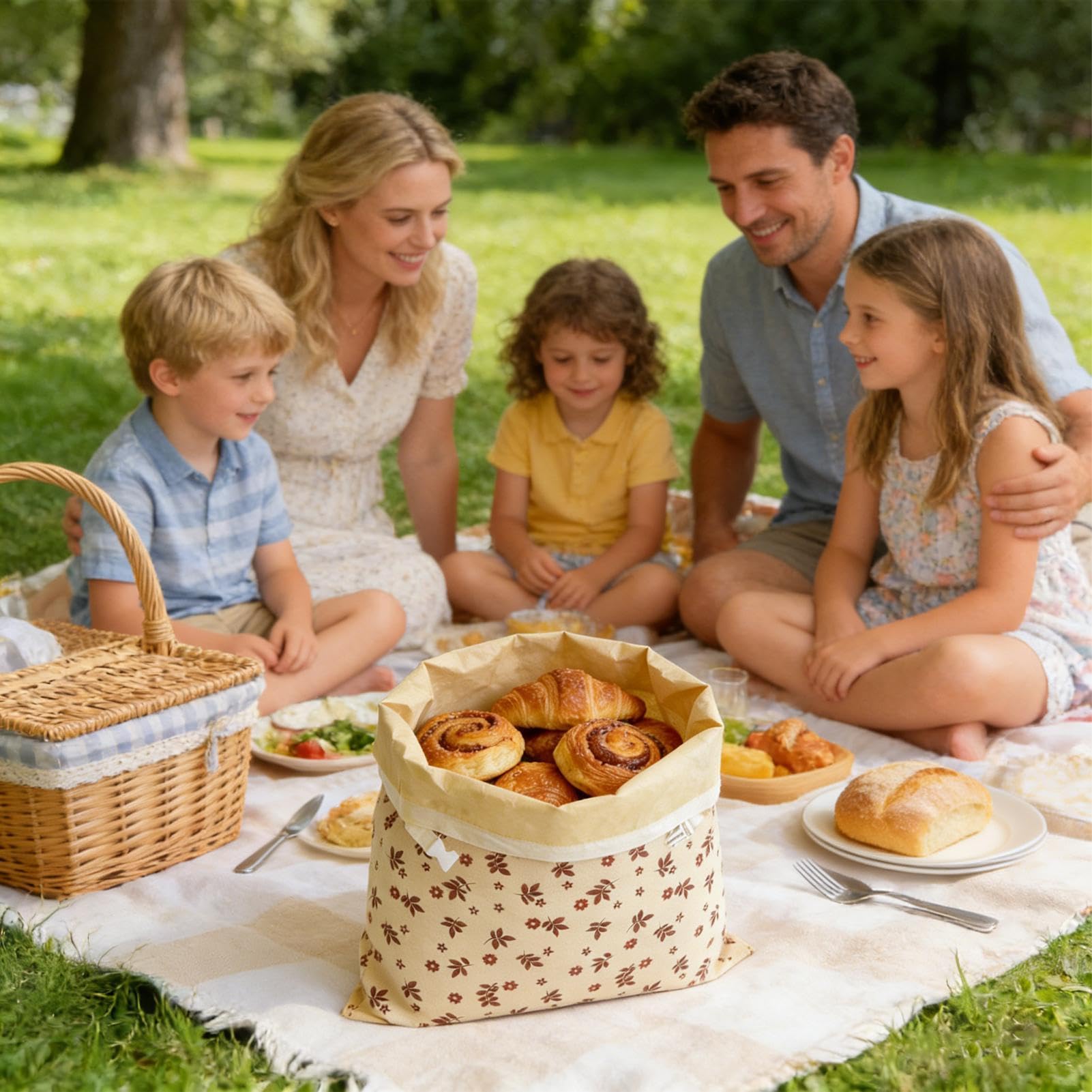 Sacchetti per la conservazione di pane e pasticceria, borsa per conservare la freschezza, realizzata a mano, pieghevole, versatile organizer da panetteria, strato in tessuto traspirante, soluzione