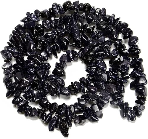 Miniatura 2 de PLTbeads Cuentas de piedras preciosas de piedra arenisca azul natural de 0.276-0.315 in, cristales curativos, pulseras de cintura, kit de collar,