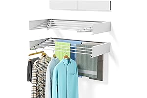 Fold Out Drying Rack Wall Mounted, Laundry Drying Rack Collapsible