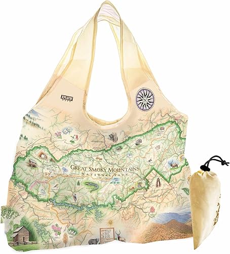 Miniatura 12 de Xplorer Maps Bolsa con asas – Bolsa de compras reutilizable para comestibles, plegable y lavable de nailon, resistente y compacta