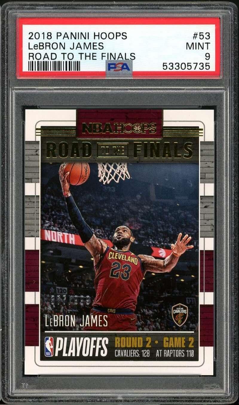 LeBron James Card 2018-19 Panini Hoops Road To The Finals #53 PSA 9 - Unsigned Basketball Cards