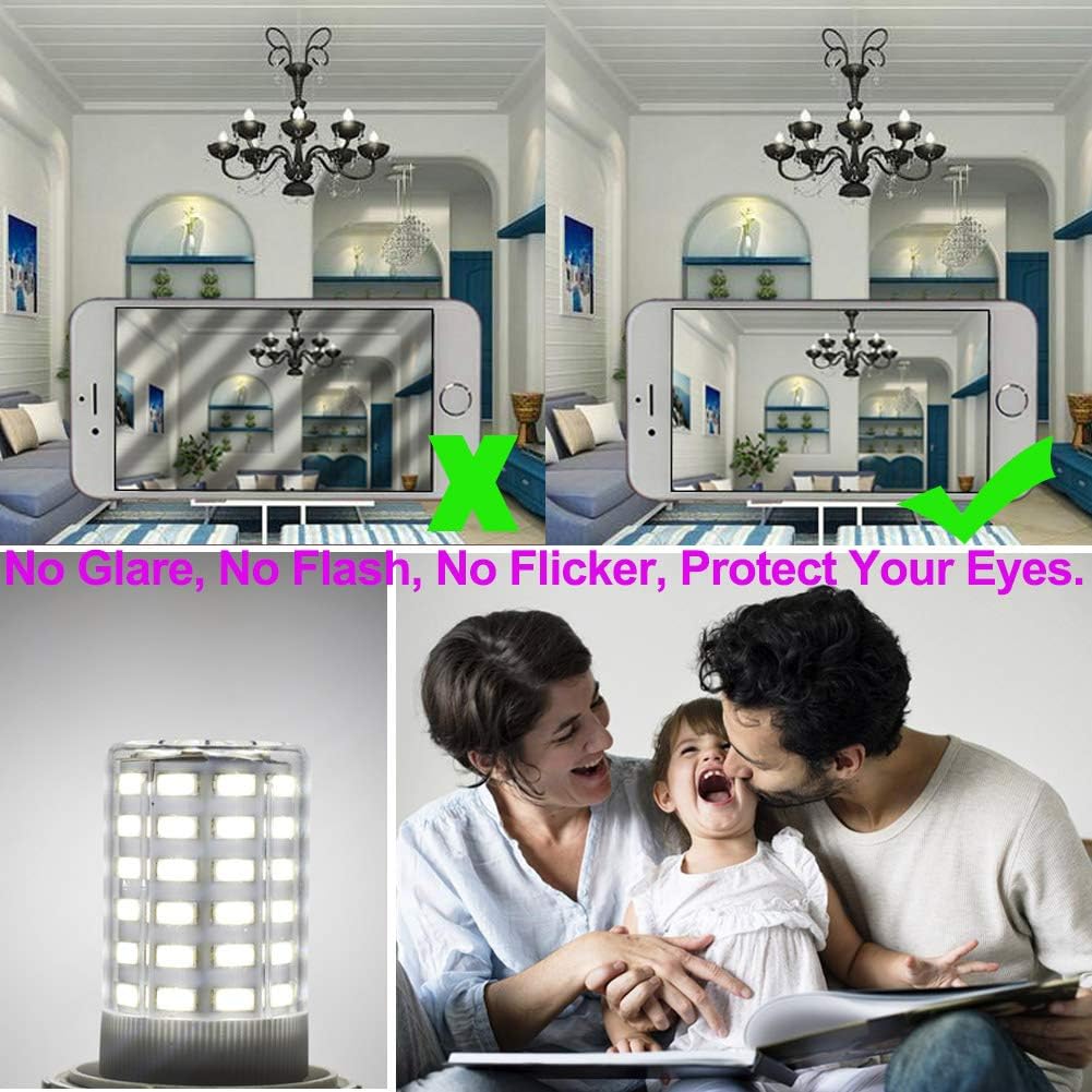 Refrigerator Light Bulb 7W LED E26 Equivalent 100W A15 Fridge Freezer Appliance Home Lighting E26 Edison Halogen, Cool White 6500K 100V-265V Super Bright Corn Lamp, Pack of 2 2T5766C-WE26
