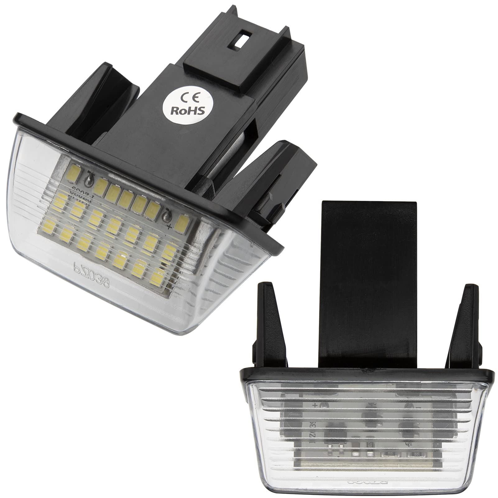 KASturbo 2pcs Lampada targa, luci targa a LED posteriore per 206 207 307 308 406 407 Partner C3 C4 C5 Berlingo 6340A3