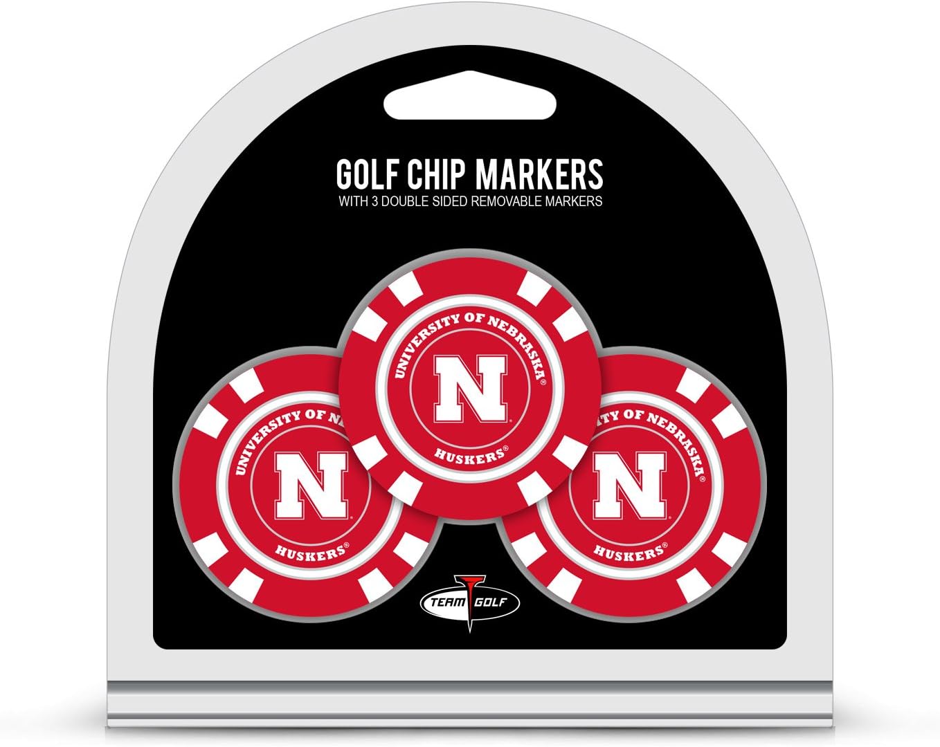 Team Golf NCAA Poker Chip Size with Pop Out Smaller Double-Sided Enamel Markers