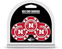 Vista 6 de Team Golf NCAA - Marcadores para pelotas de golf tamaño de ficha de póquer con marcadores de doble cara esmaltados más pequeños