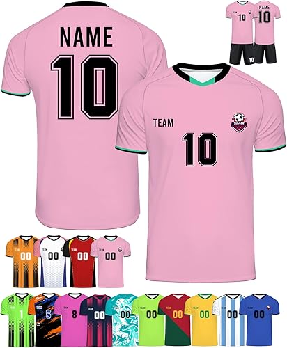 Jersey de fútbol personalizado Jersey de fútbol personalizado Número de nombre del equipo Personalizar camiseta deportiva