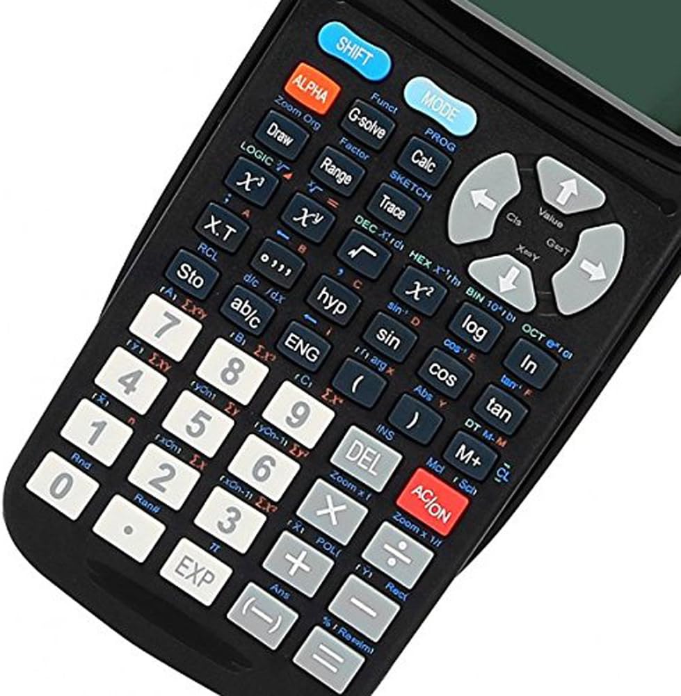 Close-up view of the SainSmart MetaPhix M2 Graphing Calculator's keypad, highlighting various function and numeric keys.