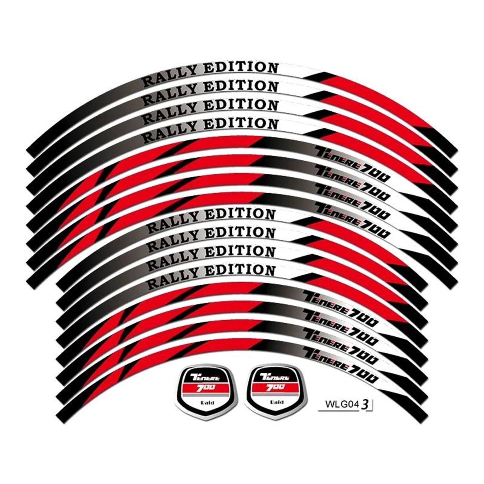 Stickers Motorcycle Stickers Reflective Wheel Rim for Tenere 700(Style 3)