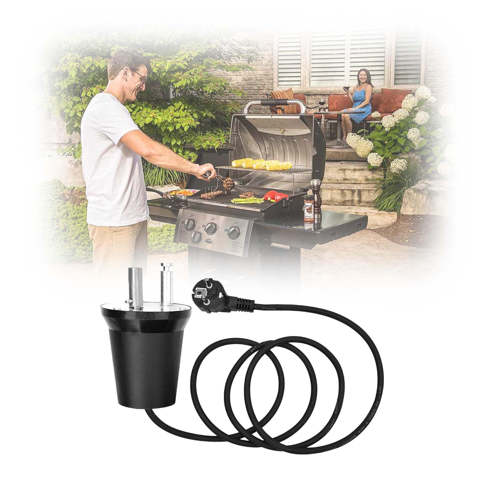 Motore Elettrico Onlyfire Per Girarrosto – DC 3-12V 3.5W, Velocità Regolabile, Per BBQ E Rosticceria
