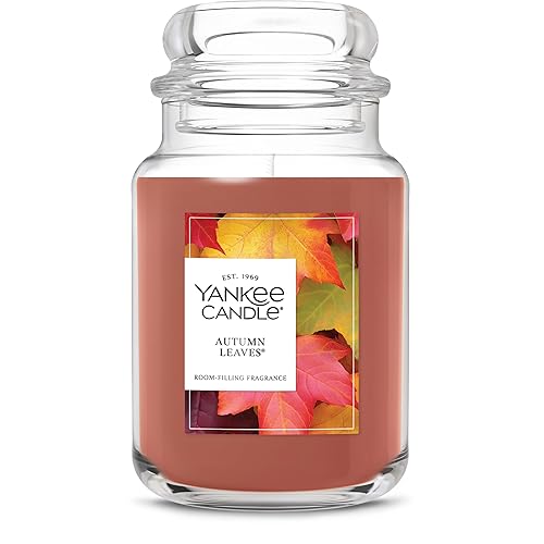 Yankee Candle Autumn Leaves, Scented Candle, 22oz Large Jar, Up