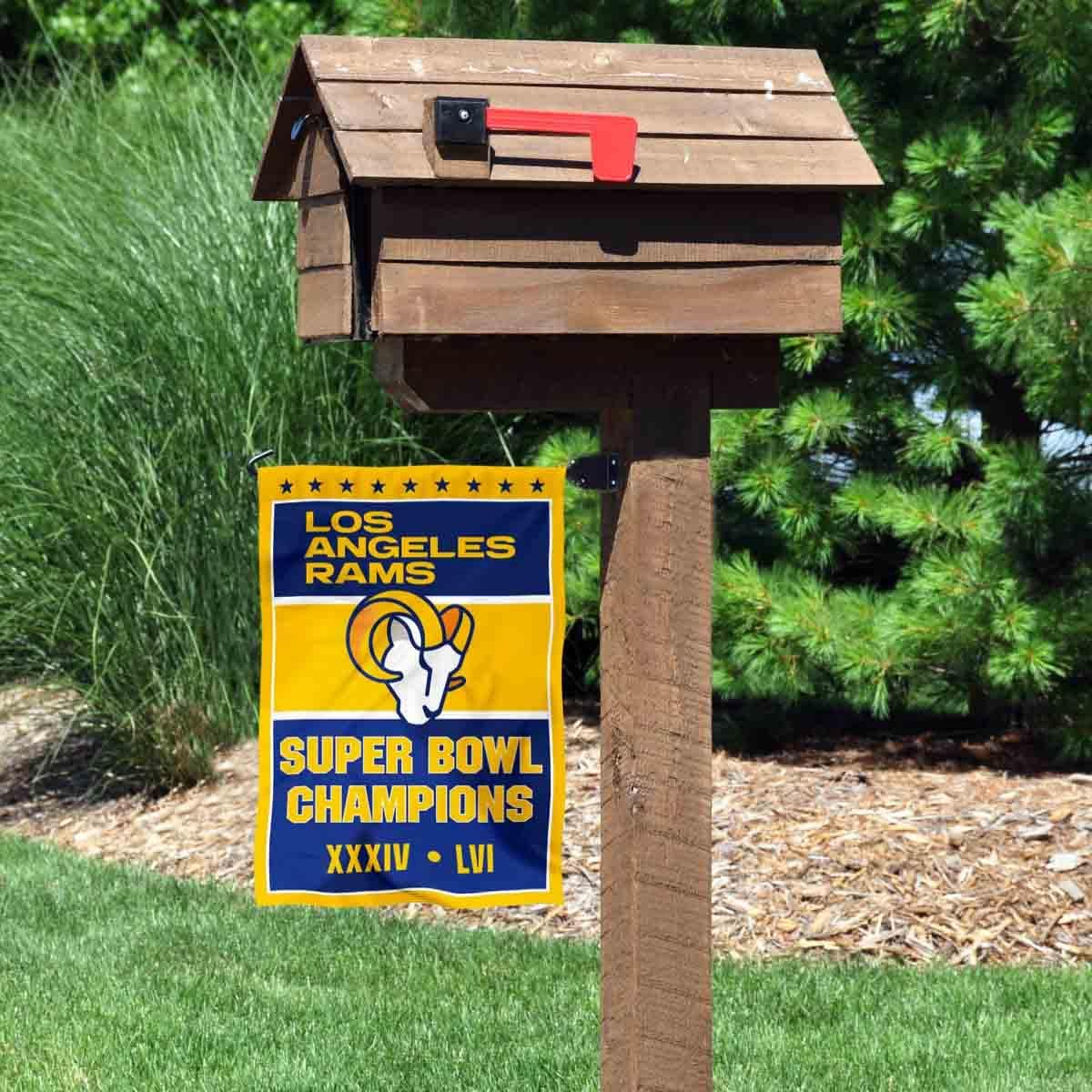 Los Angeles Rams 2 Time Champions Super Bowl LVI Double Sided Garden Banner Flag - Image 3