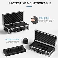 Vista 2 de Phenyx Pro Estuche de Transporte de Tamaño Grande, Espuma Personalizable en Dados Precortados, Construcción Robusta de Aleación de Aluminio