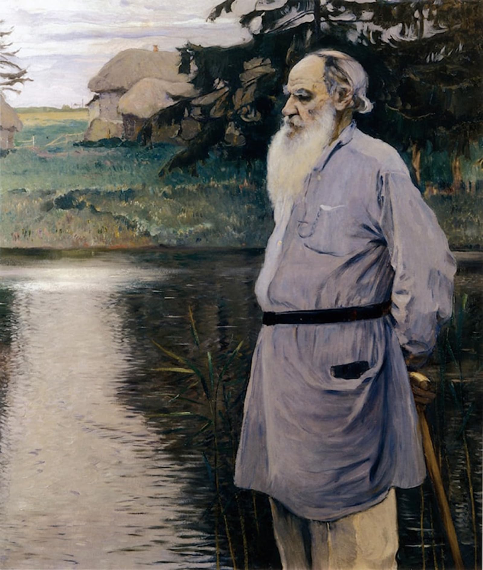 SERENDIPITP Retro Picture Poster Wall Art Pictures Painting Portrait of Leo Tolstoy by Mikhail Nesterov Wall Art Canvas Print for Wall Decor 60x90cm