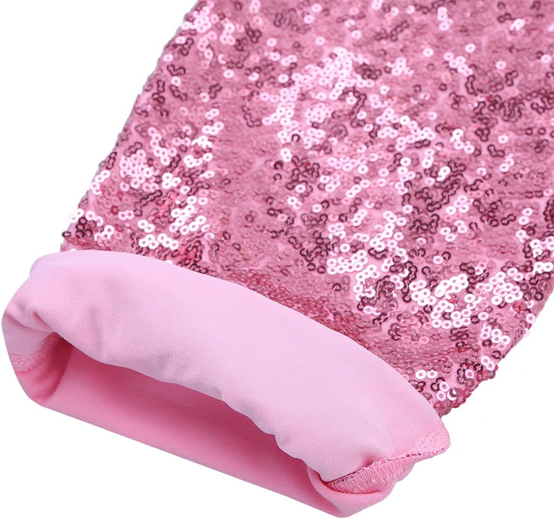 iiniim Kids Girls Sequins Leggings Pants Baby Children Boys Shiny Birthday Party Fancy Dance Clothes