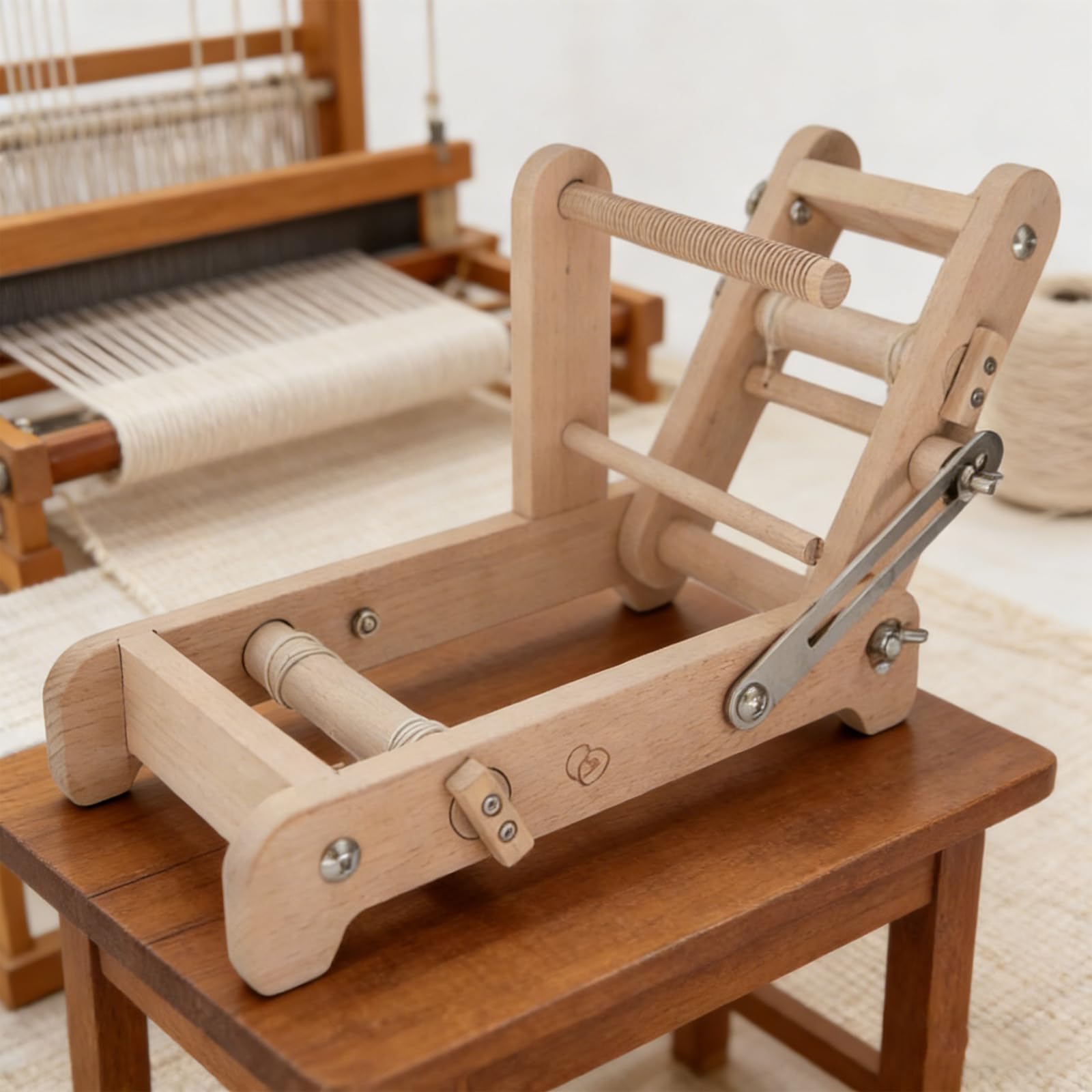 Kit de métier à tisser pliable en bois avec volants pour projets d'artisanat débutants