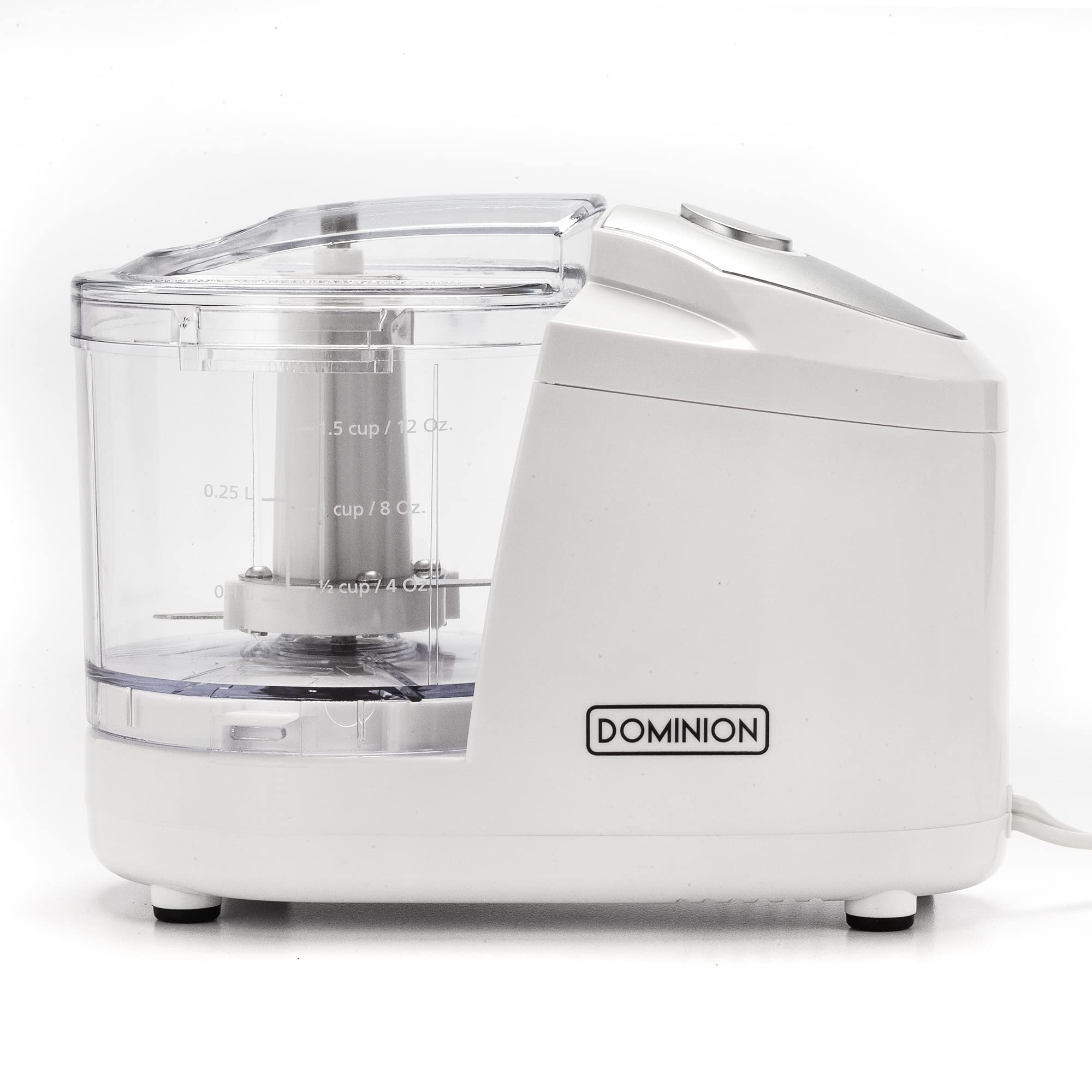 Dominion 1.5 Cup Electric Mini Food Chopper, Compact, White