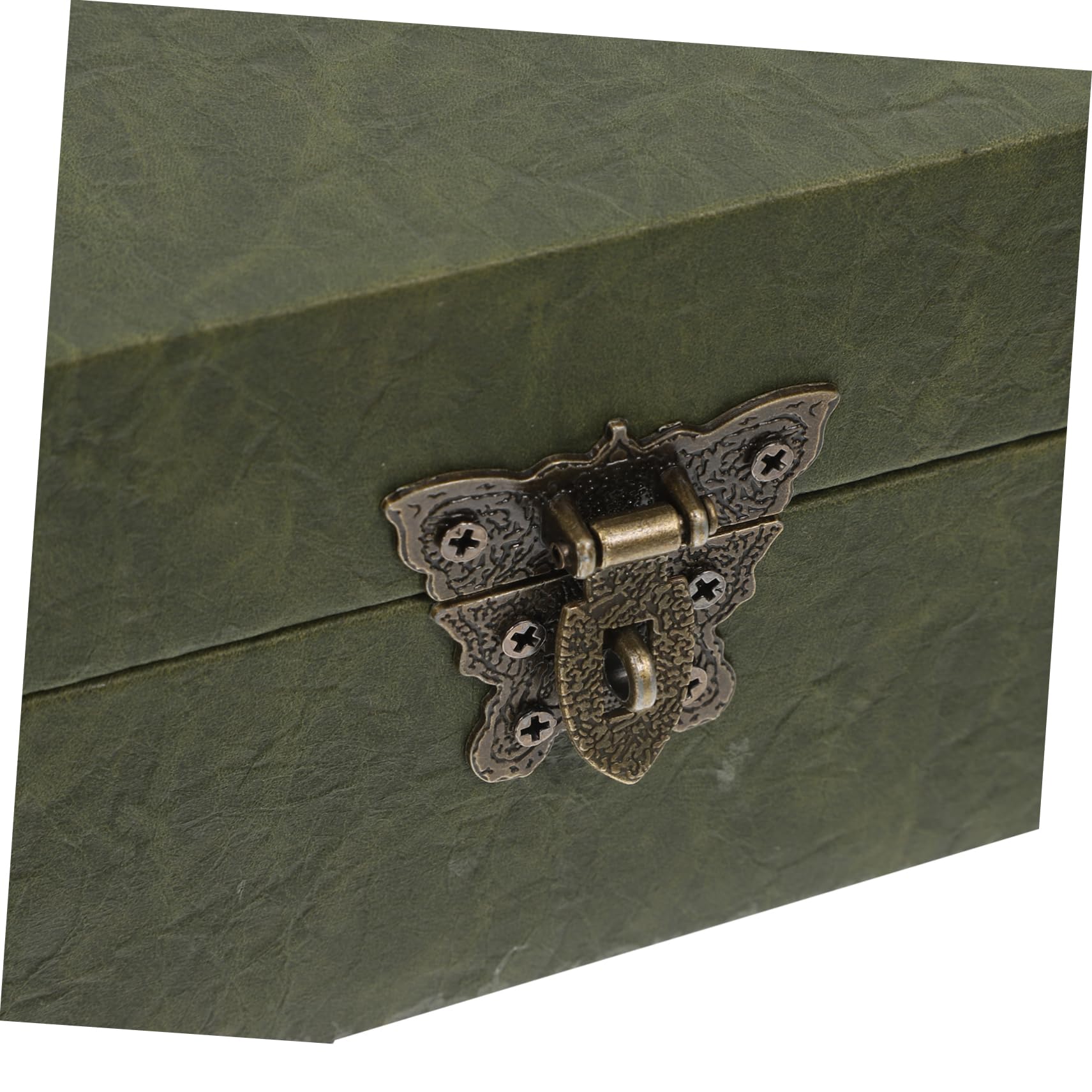 Dekorative Holz Aufbewahrungsbox mit Schloss, Vintage PU Stil