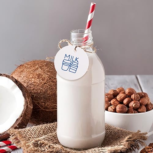 Miniatura 9 de SallyFashion 120 etiquetas de regalo redondas blancas, etiquetas de regalo de papel kraft con cuerdas en blanco, etiquetas colgantes para regalos,