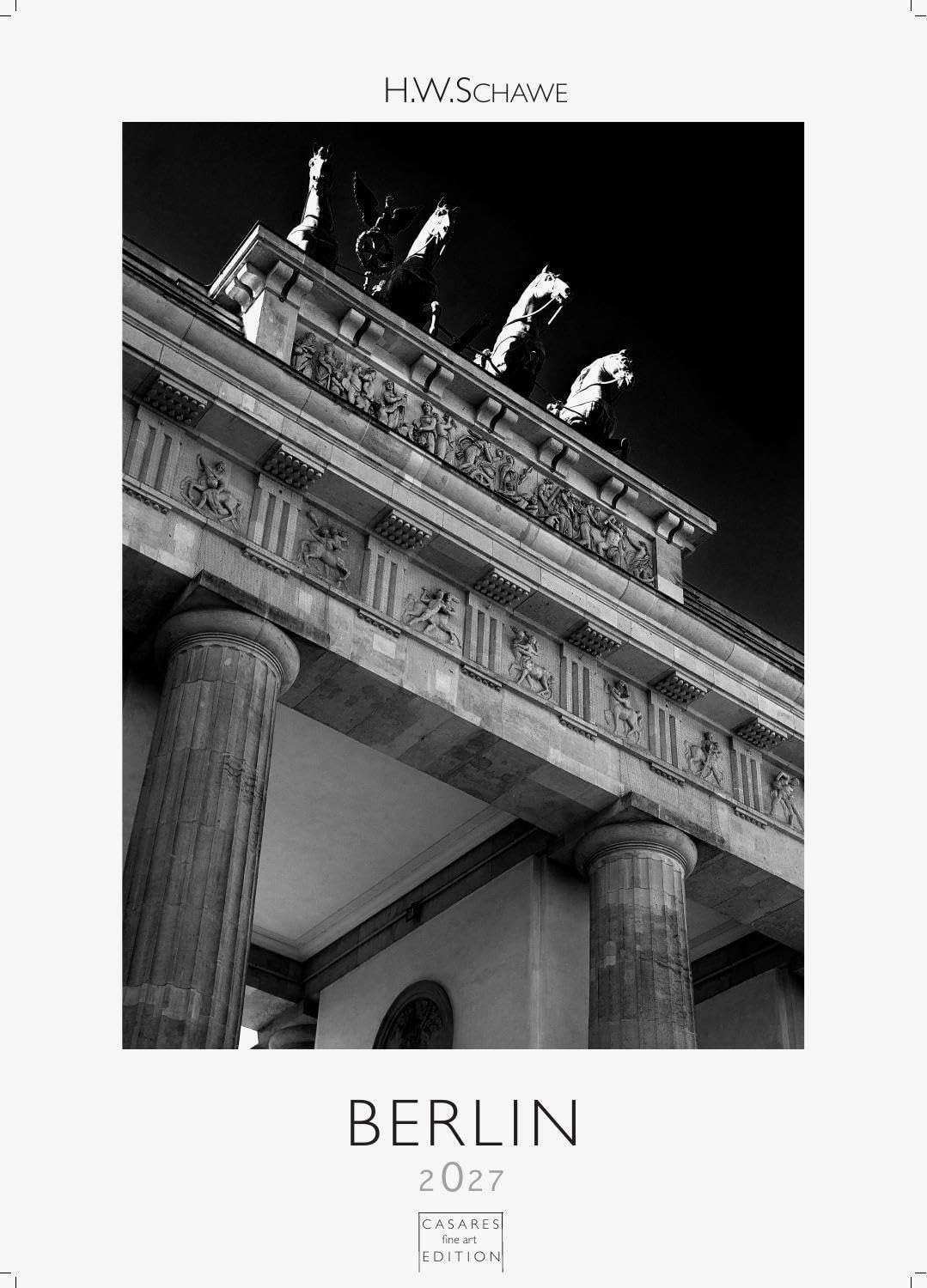 Berlin schwarz-weiss Kalender 2027 - Wandkalender | Fotokalender Deutschland 29x21cm - Eleganter Schwarz-Weiß-Print mit beeindruckenden Berlin-Motiven