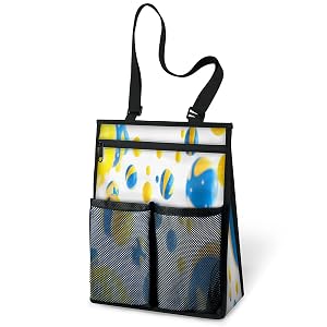 Ourtheme Volleyball Ball Portable Shower Bag for Travel Gym Camp Beach Tote Shower Caddy Bags Hanging Toiletry Organizer