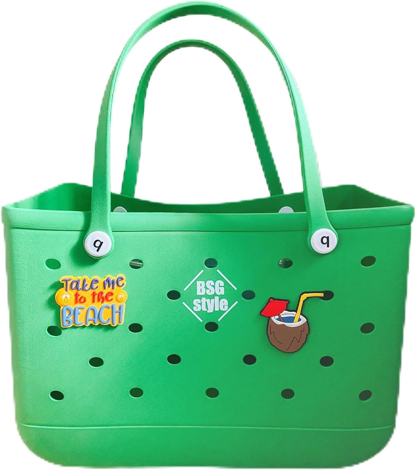 Rubber Beach Bag Tote with Zipper Insert – Waterproof - Durable - Lightweight Storage Bag for Pool - Color and Size