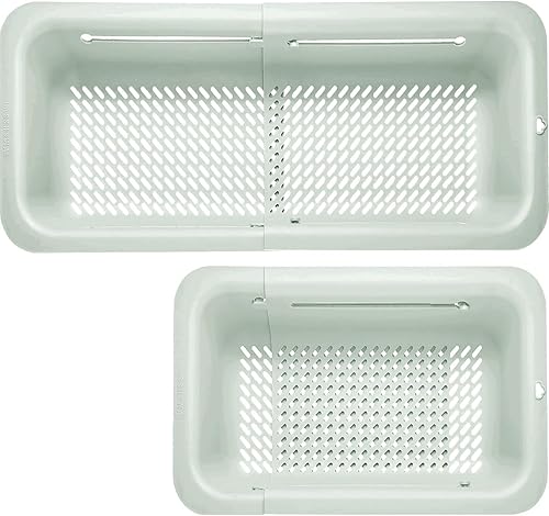Miniatura 9 de LASSHSWA Colador plegable para cocina, cesta coladora sobre el fregadero para cocina, pasta de frutas, colador de alimentos expandible, colador de