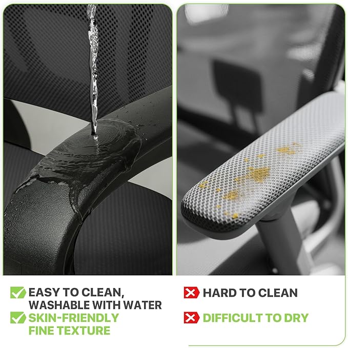 Silla de Oficina Ergonómica con Respaldo de Malla, Altura Aj miniatura 8