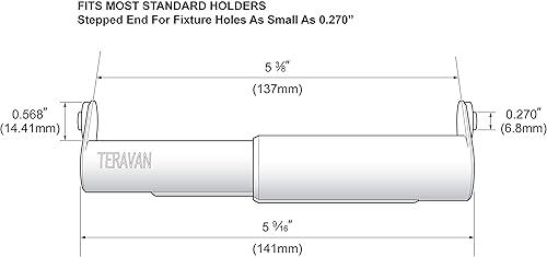 Miniatura 2 de Extensor estándar para papel higiénico extra grande, permite que la mayoría de los accesorios regulares se ajusten a rollos dobles y rollos triples,