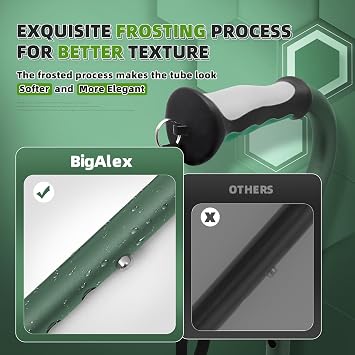BigAlex Folding Walking Sticks for Men & Women, Adjustable Stability Stick for Mobility, Heavy Duty, Foldable, Lightweight, Portable Travel Aid with Comfortable Offset Handle for Seniors & Adults