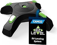 Vista 1 de Camco Camper EZ Level - Easy RV Leveling System - Features Illuminated Indicator Lights & Automatic Shut-Off Function when Not In-Use - Includes