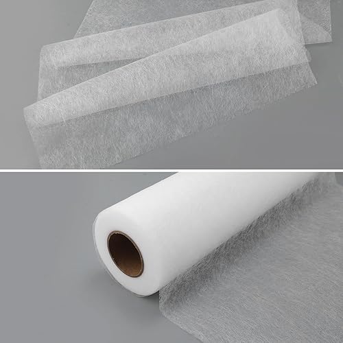 Miniatura 3 de Tela de interfaz fusible, interfaz no tejida de doble cara, ligera, para coser copoliamida blanca, suministros de manualidades, color blanco, 11.8