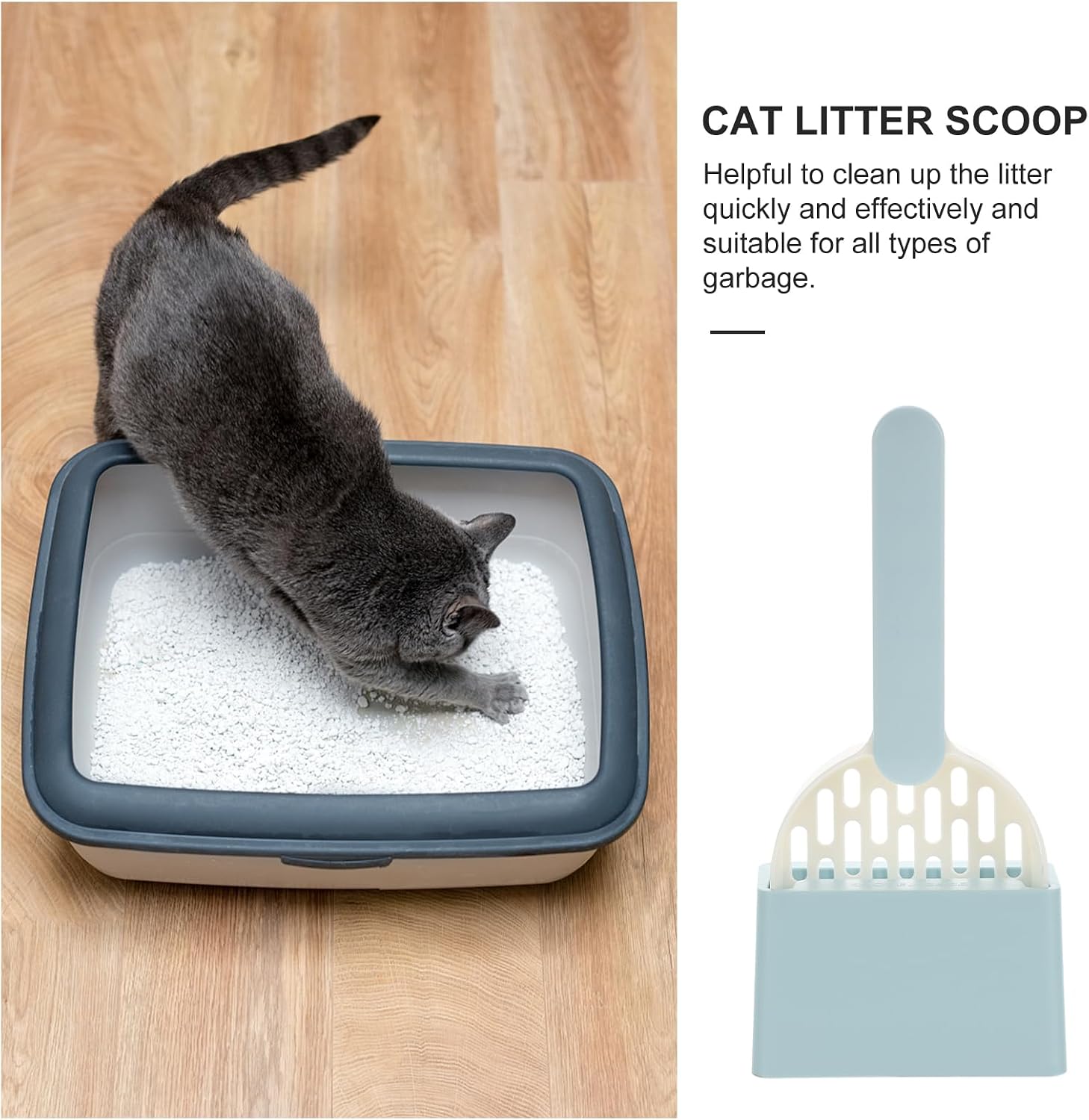 1 Set Cat Litter Scoop with Holder for Litter Box Pet Litter Cleaning- Cat Cleaning Supplies