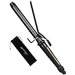 Lanvier 1 Inch Extra Long Hair Curling Iron with Ceramic Tourmaline Barrel, Professional Hair Curler up to 450F with Dual Voltage for Worldwild Use, Hair Waving Style Tool for Girls&Women-Black