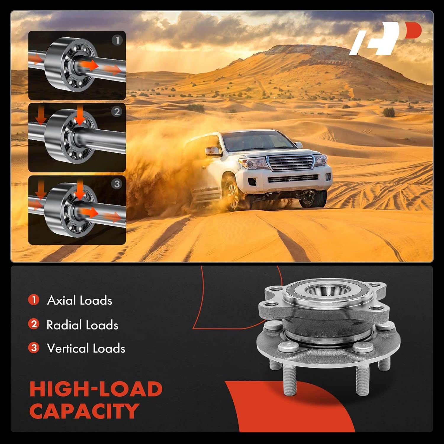 A-Premium 2 x Front Wheel Bearing and Hub Assembly with 5-Lug Compatible with Mazda 3 2019 2020 2021 2022 - Image 4