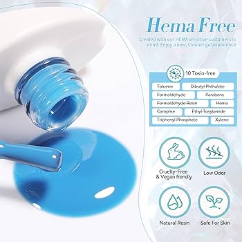 Amazon.com: BORN PRETTY Jelly Blue Gel Nail Polish Baby Blue