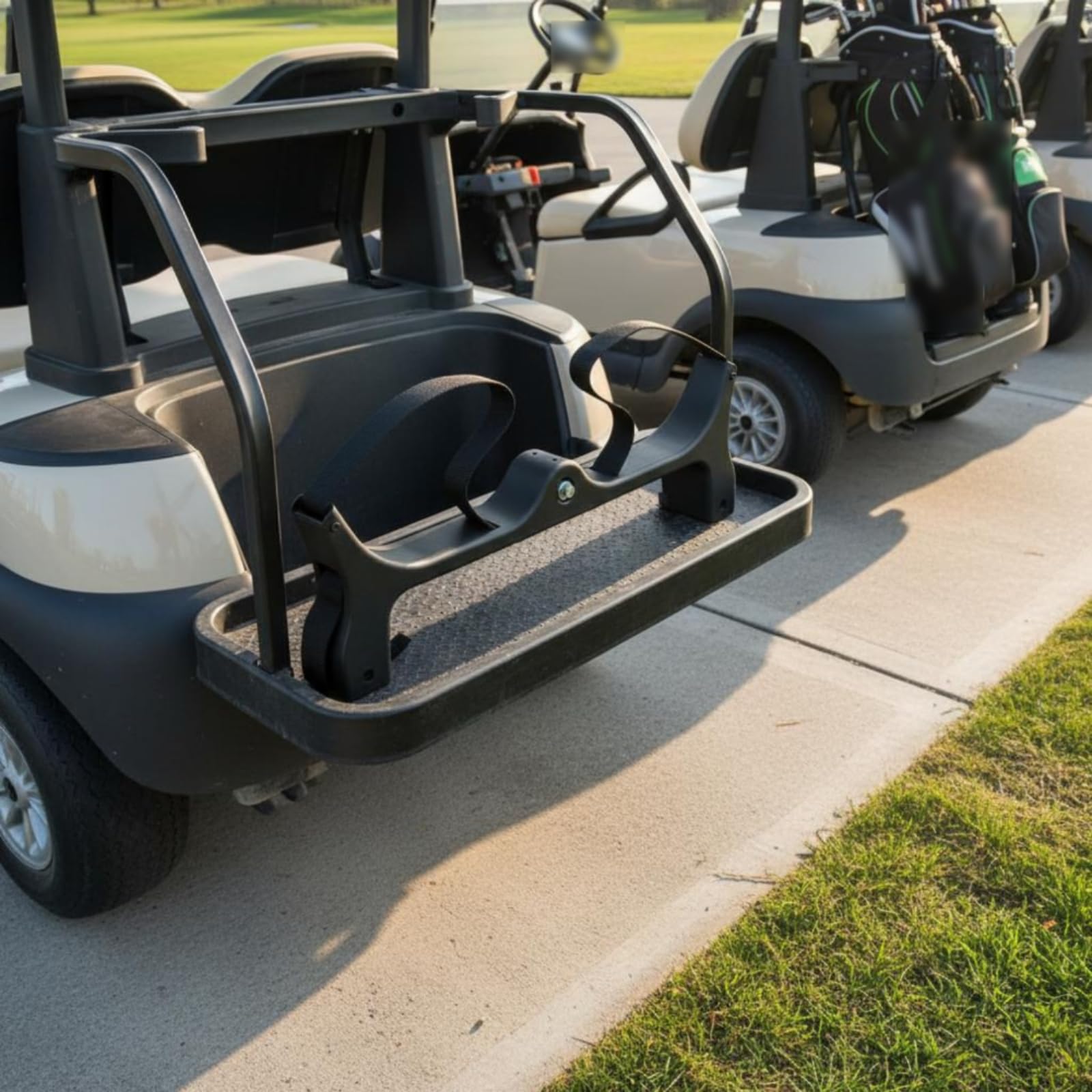 Perfeclan Carrier Soporte Portabolsas para Carrito de Golf Estructura con Orificio Central y Pestañas de Montaje Plástico Resistente