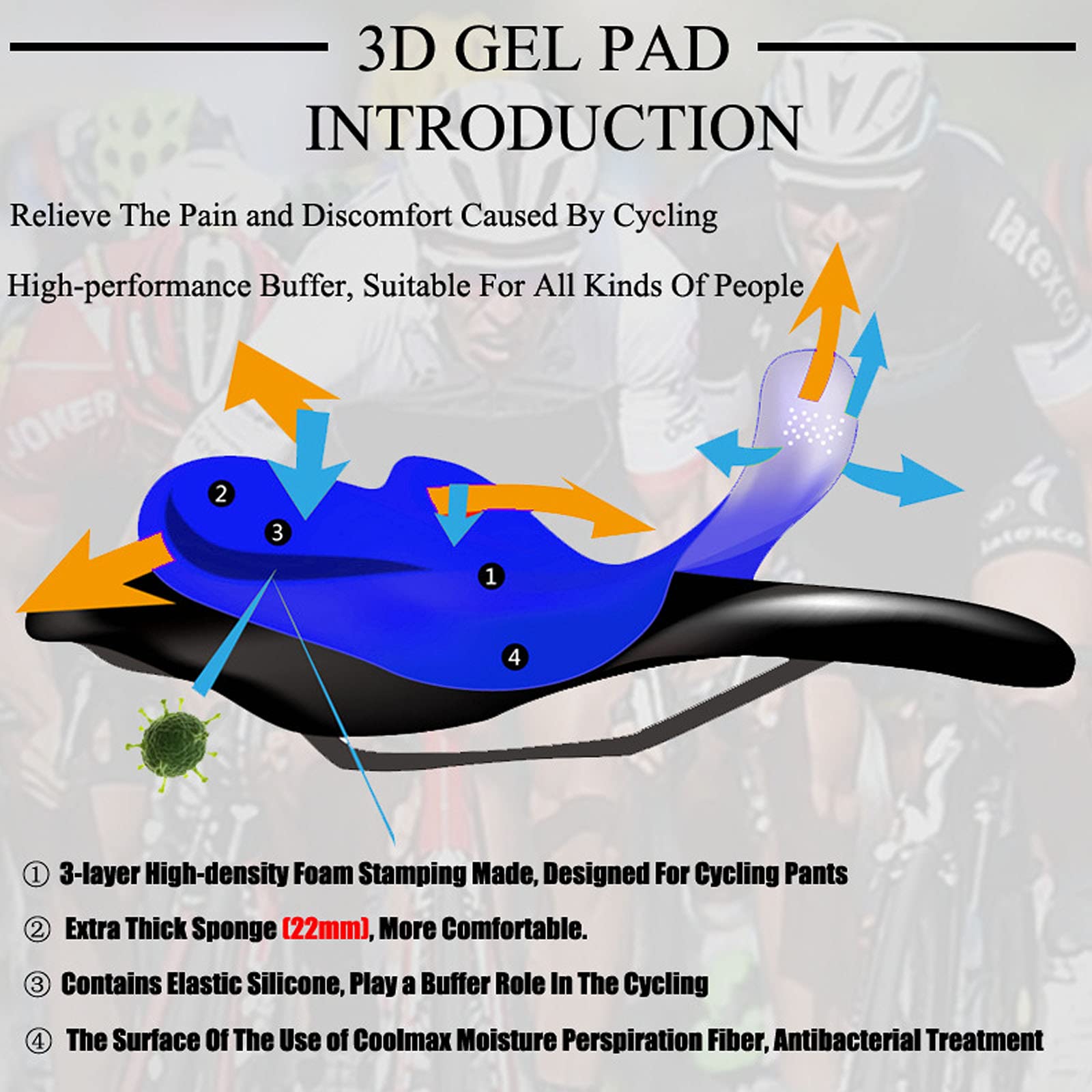Męska koszulka kolarska z nadrukiem pióra cienia MTB odzież sportowa z wyściełanymi spodniami 3D do jazdy na rowerze na świeżym powietrzu