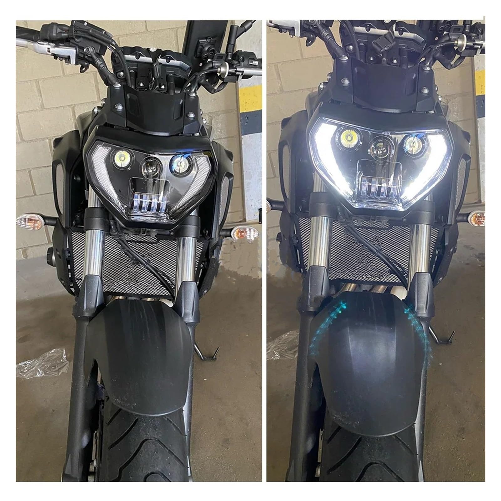 Faro LED Lampada Per MT09 Per FZ09 2014 2015 2016 DRL 110W Luce Impermeabile Fari Moto
