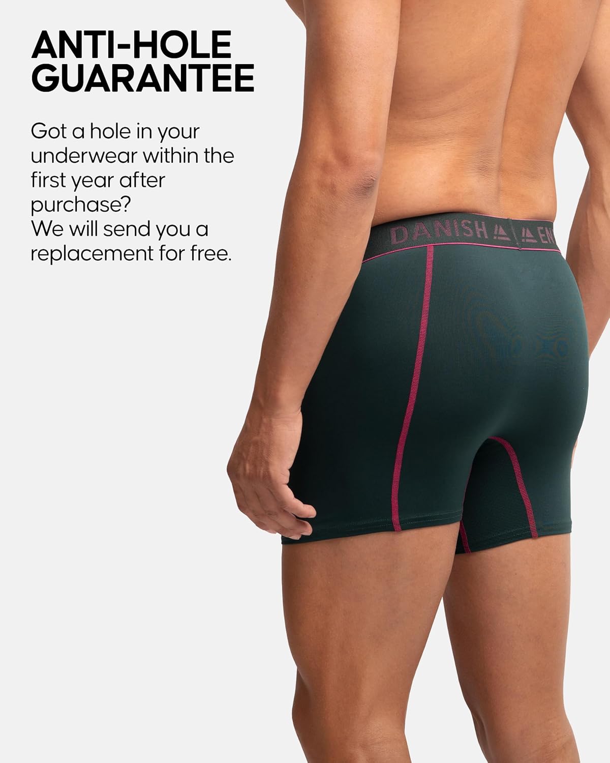 DANISH ENDURANCE Men's Performance Boxer Briefs (3-Pack) – Moisture-Wicking, Quick-Dry Comfort with Extra-Long Fit - Image 4