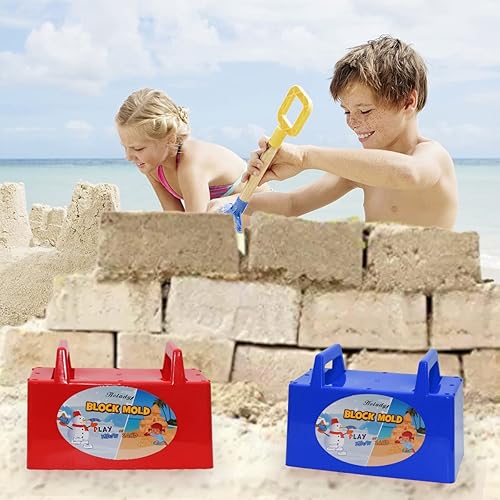Miniatura 6 de Holady Bloque de construcción de fortaleza de nieve, fabricante de ladrillos de nieve y molde de castillo de arena, kits de juguetes de playa e
