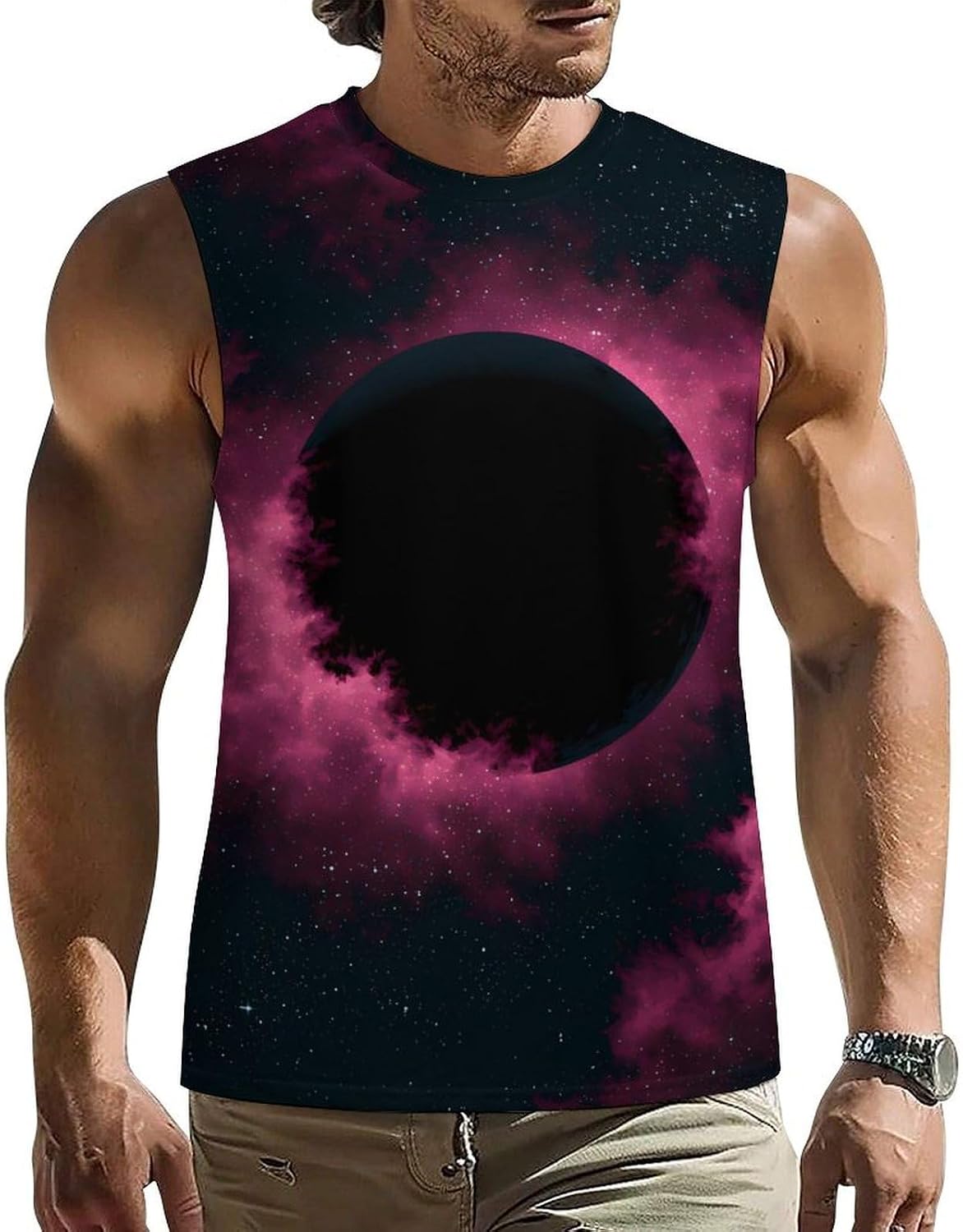 Black Hole Men's Sleeveless Shirt Small